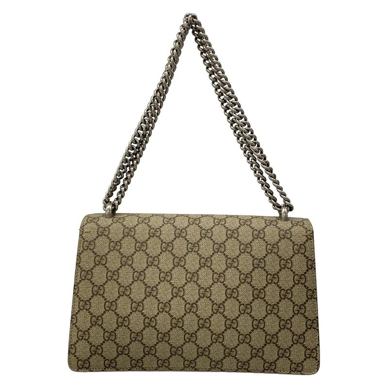 Gucci Shoulder Bag Dionysus Beige Ebony Red Chain