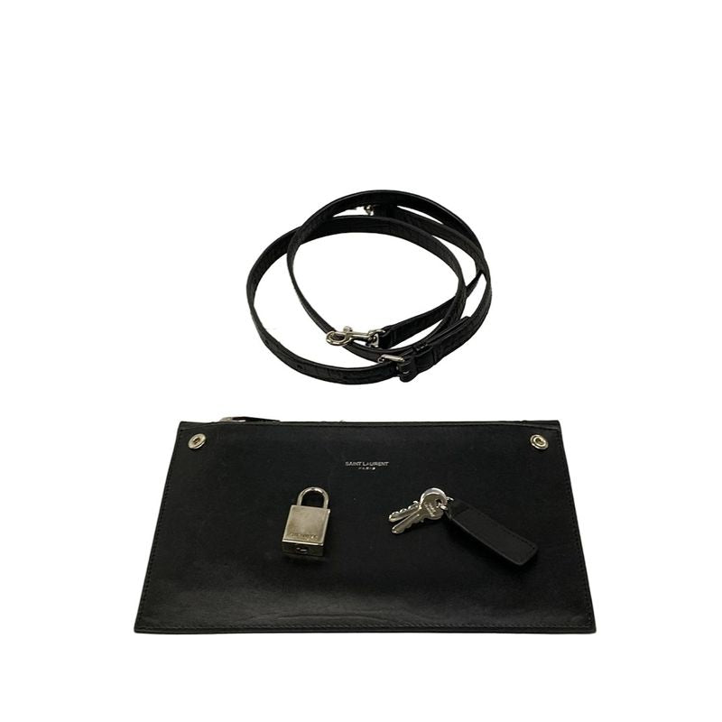 Saint Laurent Paris Tote Classic Baby Sac de Jour Black Embossed Leather