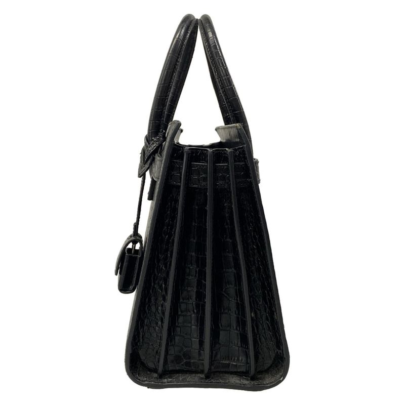 Saint Laurent Paris Tote Classic Baby Sac de Jour Black Embossed Leather