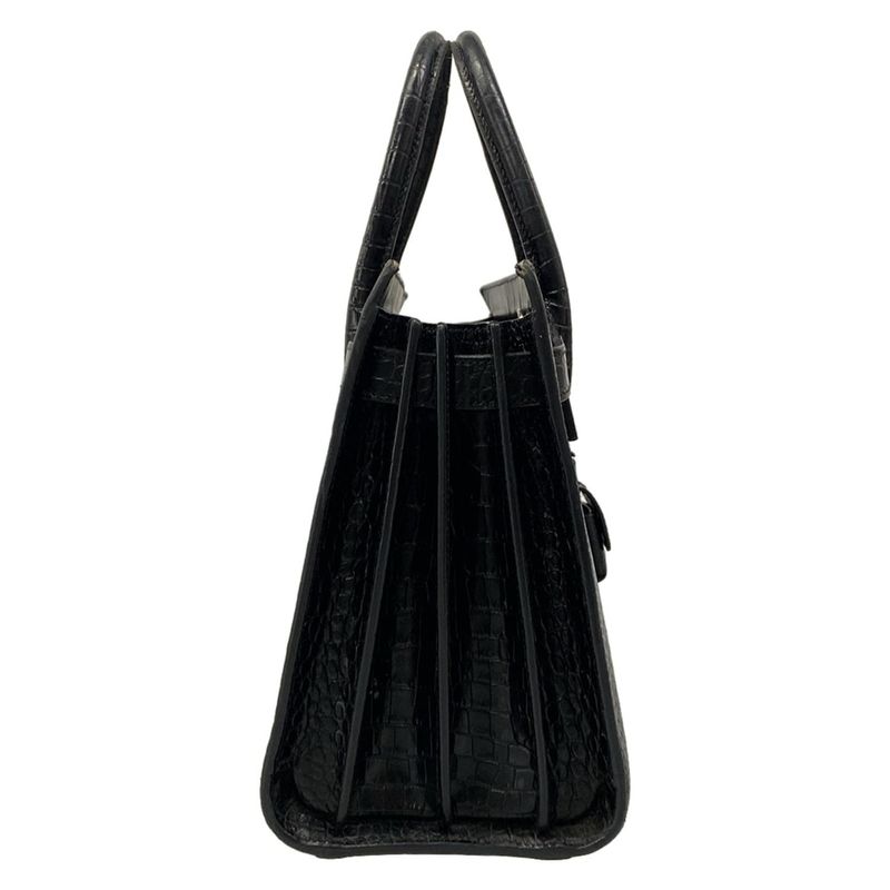 Saint Laurent Paris Tote Classic Baby Sac de Jour Black Embossed Leather