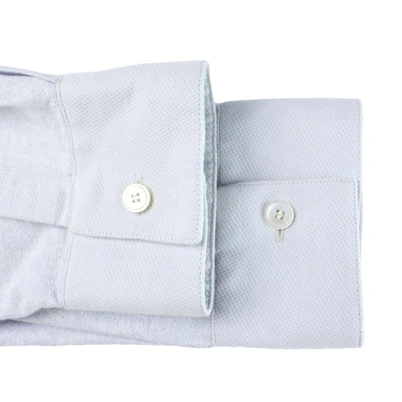 Dior Shirt Blue Gradient Long Sleeve Button Trotter Pattern All Over 39 MW