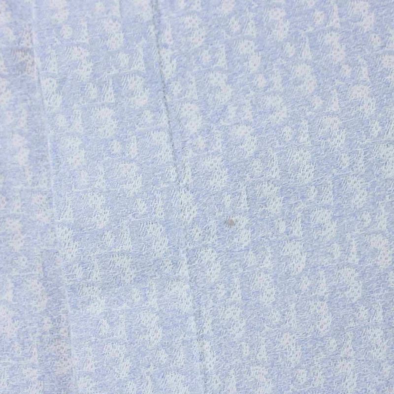 Dior Shirt Blue Gradient Long Sleeve Button Trotter Pattern All Over 39 MW