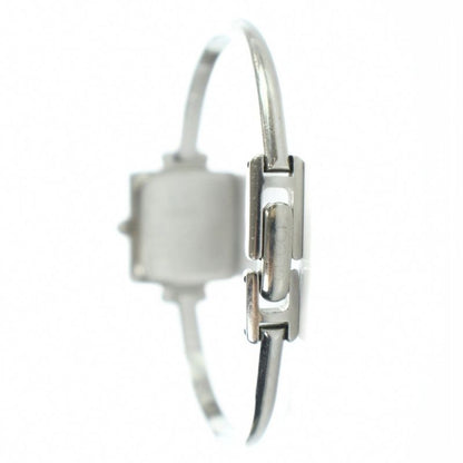Gucci L Watch Quartz Bangle Black Dial Silver
