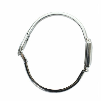 Gucci L Watch Quartz Bangle Black Dial Silver