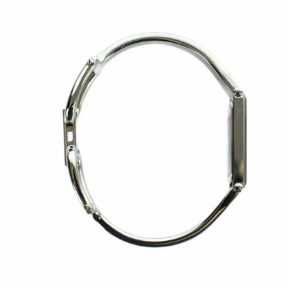 Gucci Watch Bangle Quartz Square Logo Silver