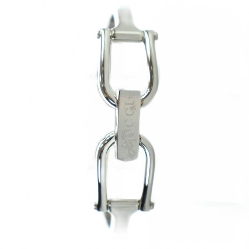Gucci Watch Bangle Quartz Square Logo Silver