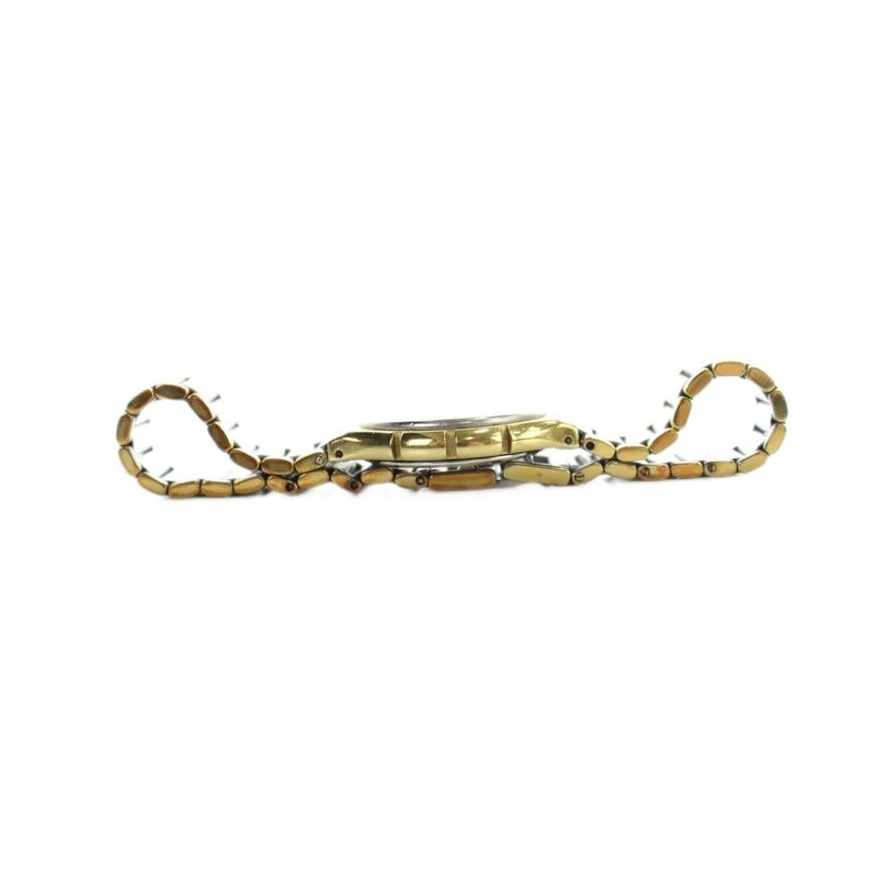 Saint Laurent Yves Watch Quartz Logo Silver Color Gold