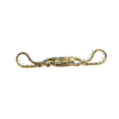 Saint Laurent Yves Watch Quartz Logo Silver Color Gold