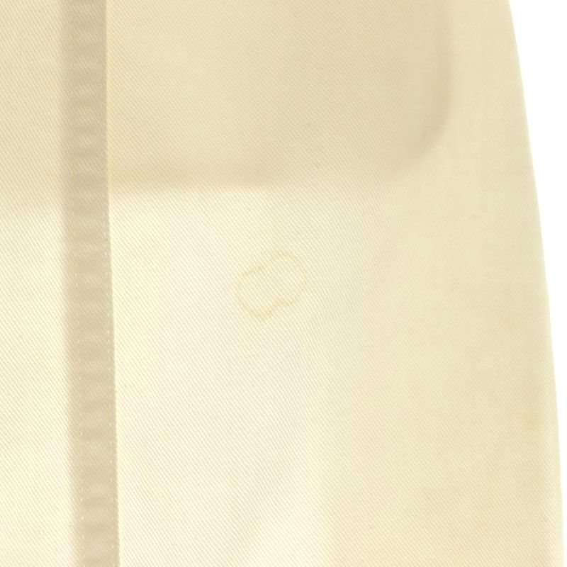 Chanel Tight Skirt Knee Length CC Logo 42 White SS OH Stained