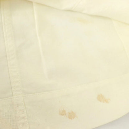 Chanel Tight Skirt Knee Length CC Logo 42 White SS OH Stained