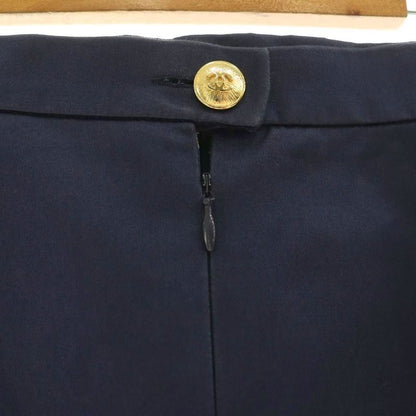 Chanel Tight Skirt Knee Length CC Logo 38 Navy SS