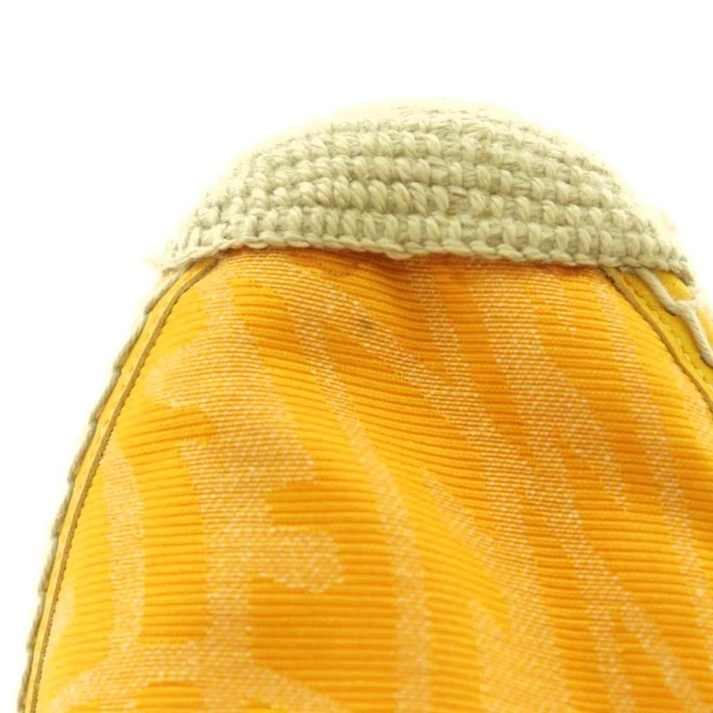 Fendi Sneakers Shoes Espadrilles FF Pattern 7 26.0 cm Yellow