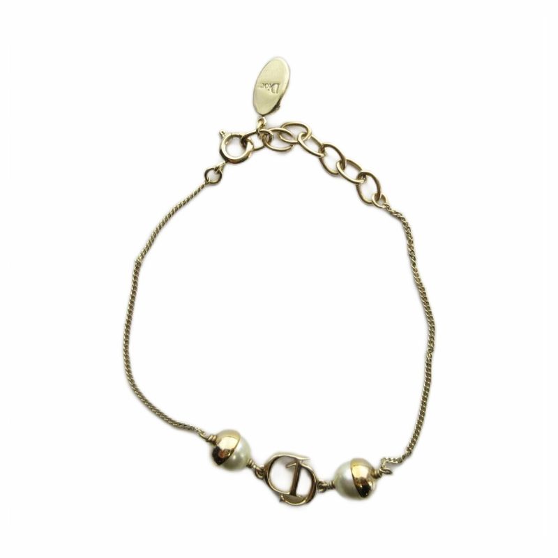 Dior Bracelet Dlogo Real Pearl Gold