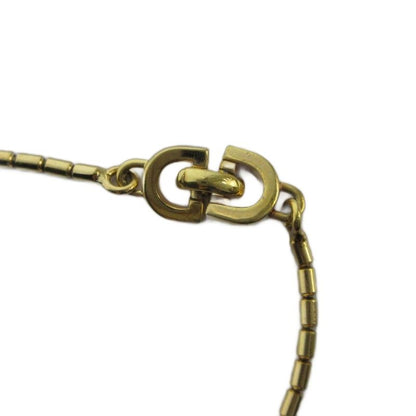 Dior Necklace Line Stone Logo Gold
