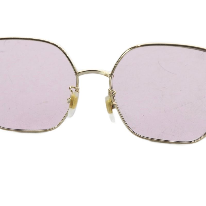 Gucci Sunglasses Full Rim Wellington GG Metal Logo Prescription Purple Gold