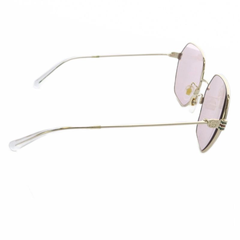 Gucci Sunglasses Full Rim Wellington GG Metal Logo Prescription Purple Gold