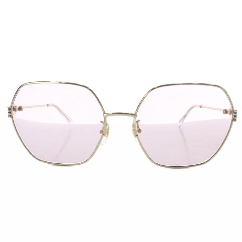 Gucci Sunglasses Full Rim Wellington GG Metal Logo Prescription Purple Gold