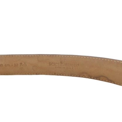 Dolce & Gabbana Belt Leather Logo 80 cm Black