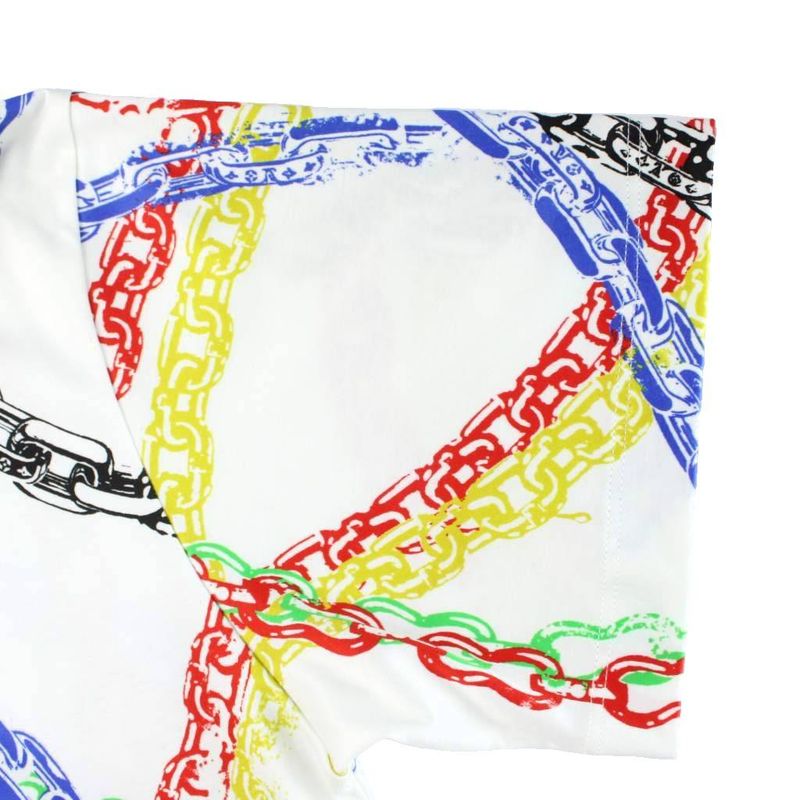 Louis Vuitton Multicolor Chain Print T-Shirt Short Sleeve Top All Over Pattern