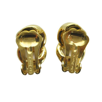 Dior Earrings Clip on Chain Gold