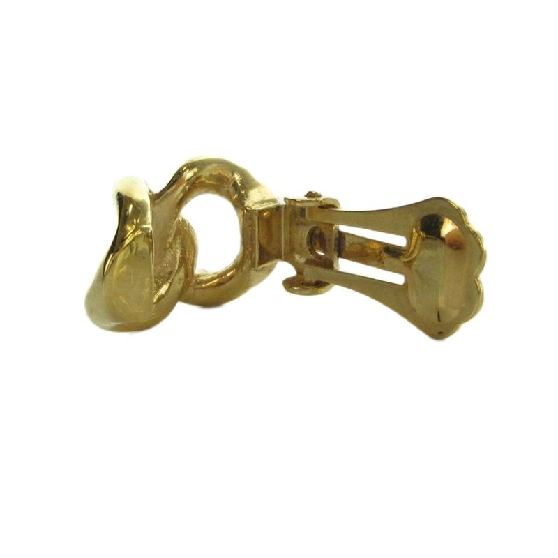 Dior Earrings Clip on Chain Gold