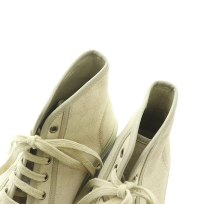Gucci High Cut Sneakers Shoes GG Pattern Canvas 7 26.0 cm Light Beige