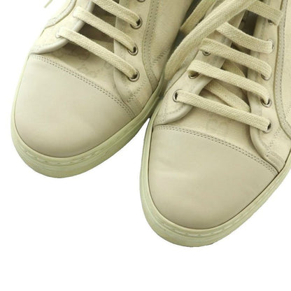 Gucci High Cut Sneakers Shoes GG Pattern Canvas 7 26.0 cm Light Beige