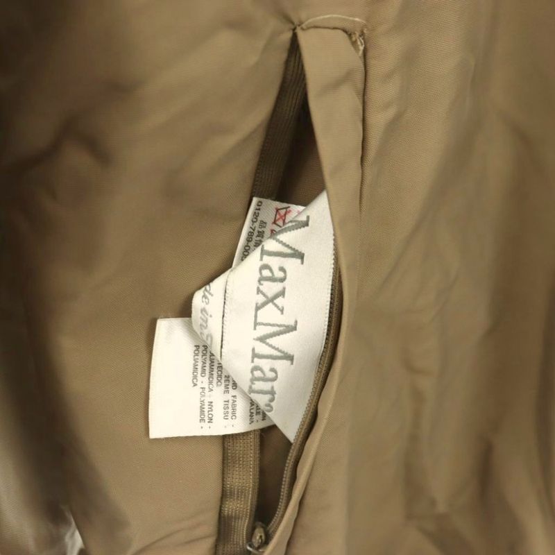 Max Mara White Tag Reversible Coat Zip Up Alpaca Wool Blend 40 Brown DF