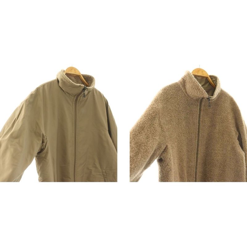 Max Mara White Tag Reversible Coat Zip Up Alpaca Wool Blend 40 Brown DF