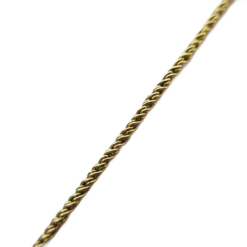 Dior Necklace Pendant Line Stone Circle Logo Gold