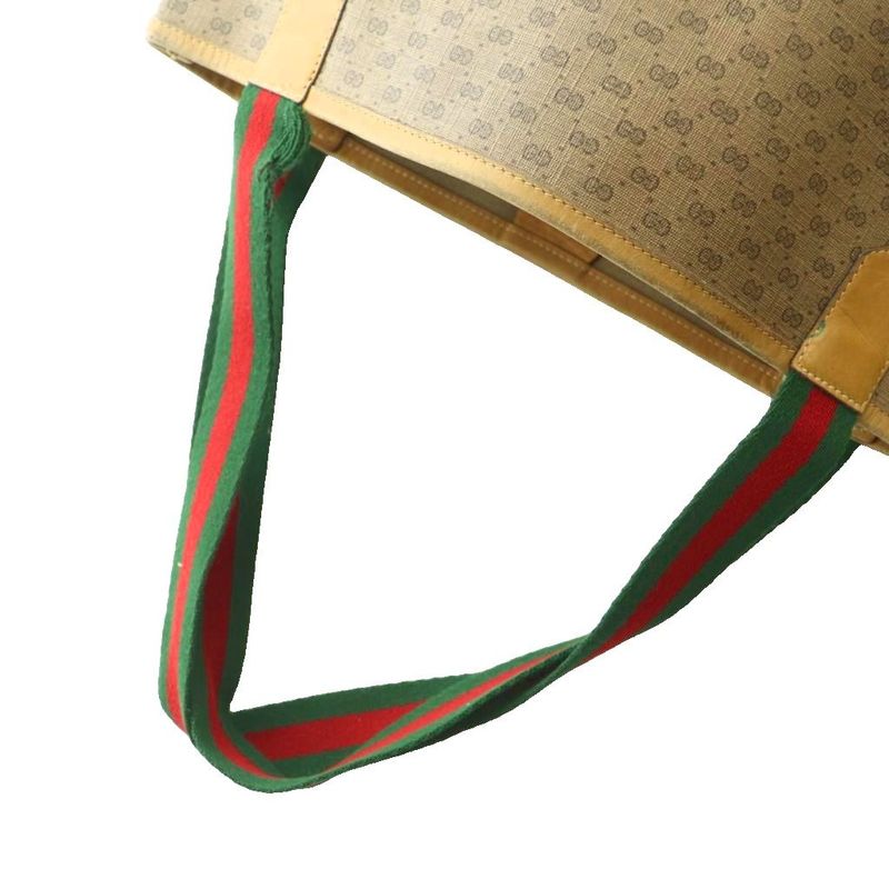 Gucci Tote Leather GG All Over Pattern Beige