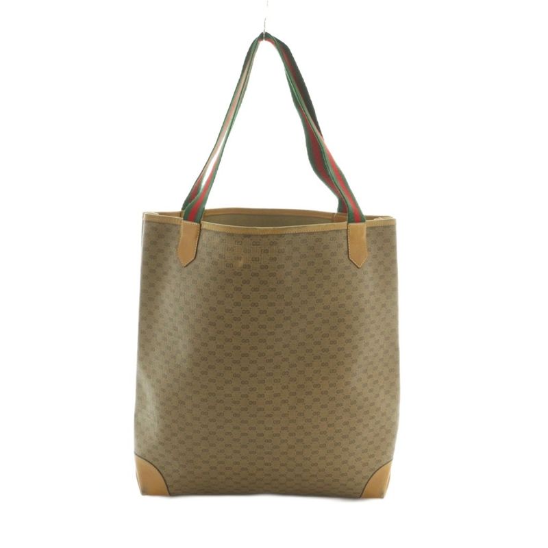 Gucci Tote Leather GG All Over Pattern Beige