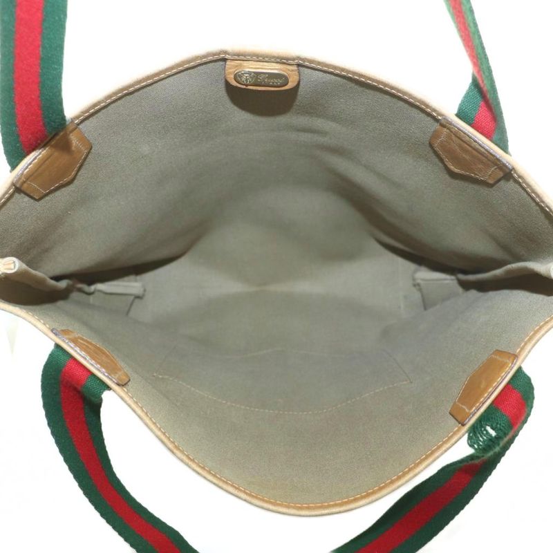 Gucci Tote Leather GG All Over Pattern Beige