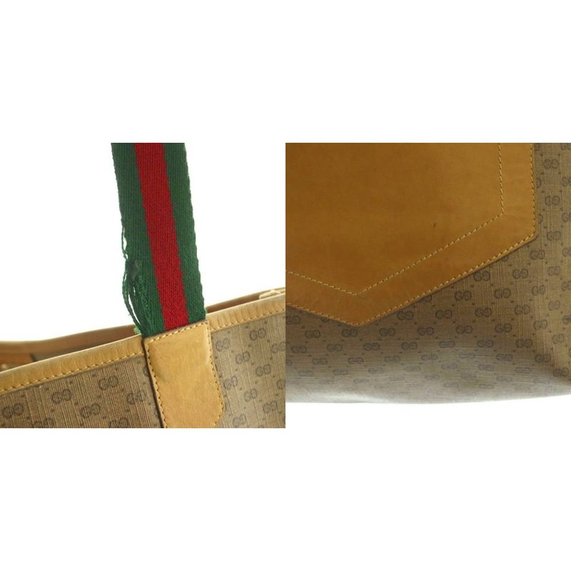 Gucci Tote Leather GG All Over Pattern Beige