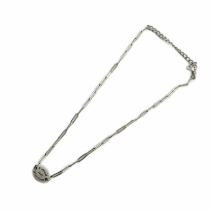 Dior Necklace Pendant Logo Silver