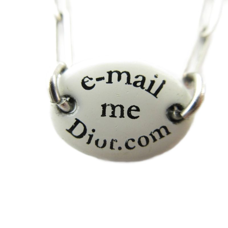 Dior Necklace Pendant Logo Silver