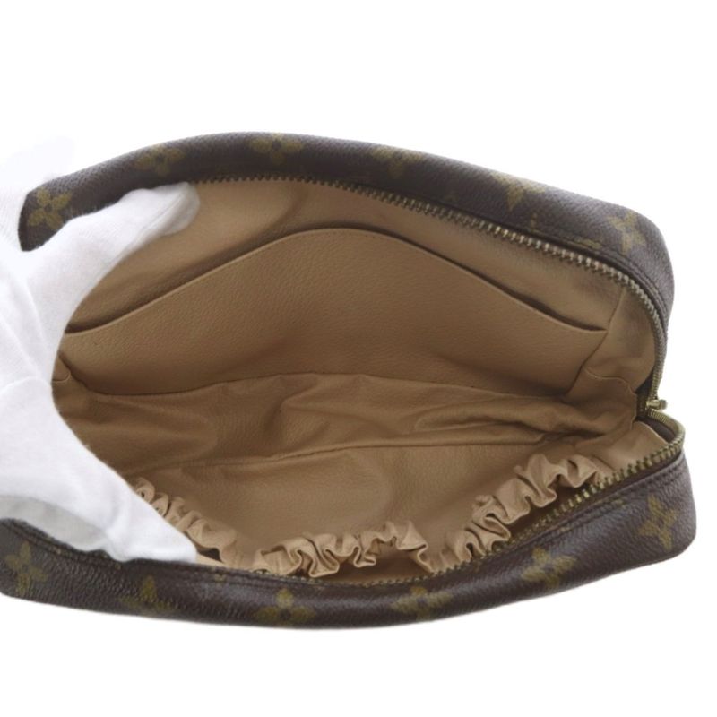 Louis Vuitton Monogram Trousse Toilette 23 Makeup Pouch Clutch Brown