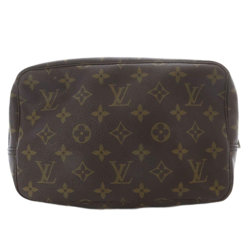 Louis Vuitton Monogram Trousse Toilette 23 Makeup Pouch Clutch Brown