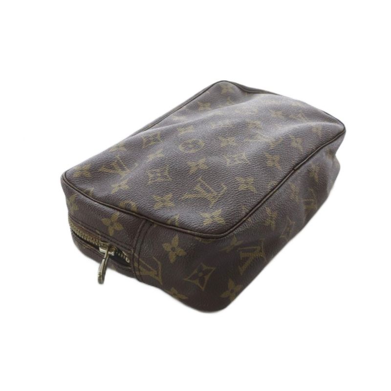 Louis Vuitton Monogram Trousse Toilette 23 Makeup Pouch Clutch Brown