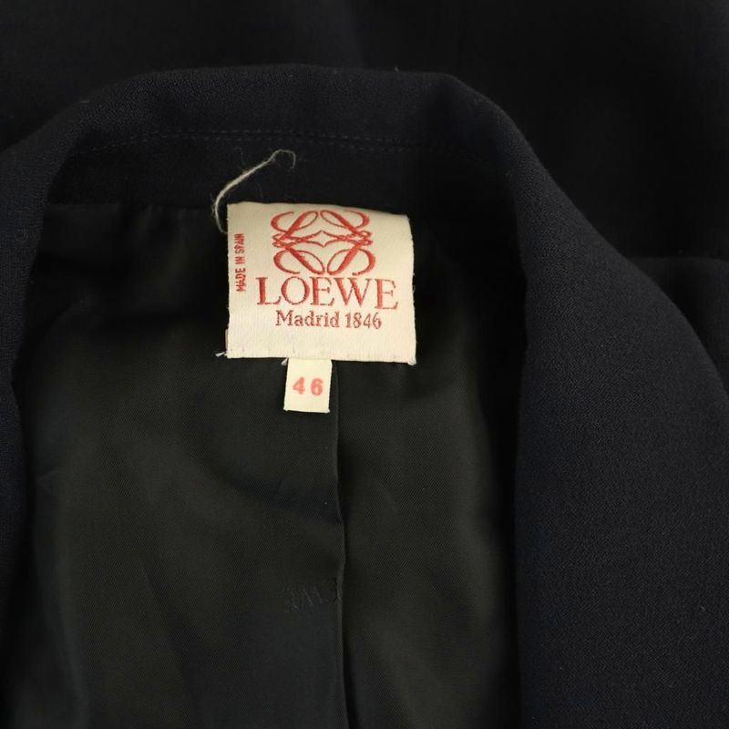 Loewe Tailored Jacket Gold Button Wool Vintage Navy