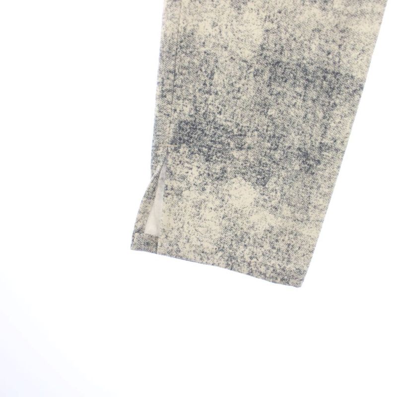 Chanel Stretch Cotton Pants Cropped 34 Blue White or Calf Pattern YM