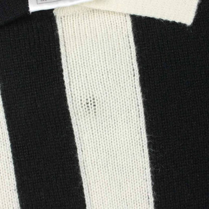 Chanel Polo Shirt Knit Cashmere Ivory Black MW