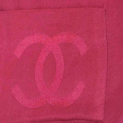 Chanel Creations Paris Vintage Shirt Blouse Short Sleeve CC Logo 8 Red Gold