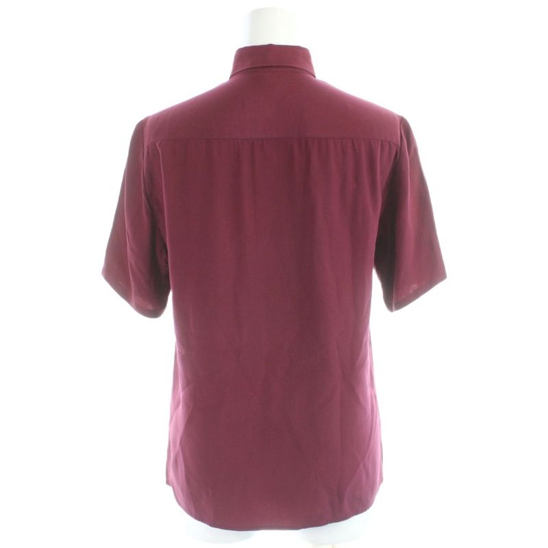 Chanel Creations Paris Vintage Shirt Blouse Short Sleeve CC Logo 8 Red Gold
