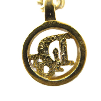 Dior Necklace Pendant Trotter Logo Circle Gold
