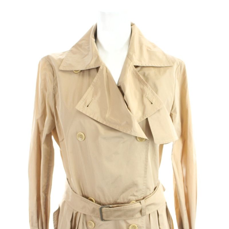 Max Mara White Tag Trench Coat Spring Long 38 Beige MW