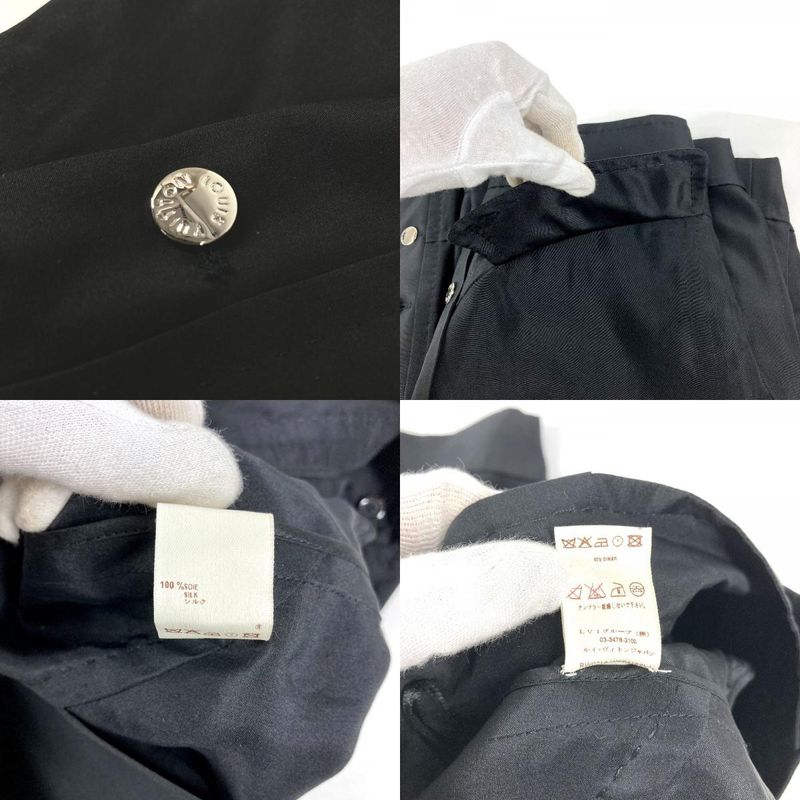 Louis Vuitton Pants Logo Silk Black