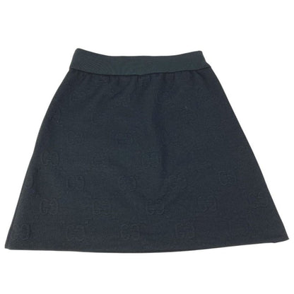 Gucci Mini Skirt GG Logo Jacquard Polyester Black
