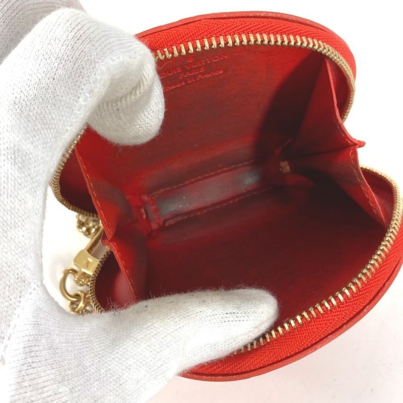 Louis Vuitton Coin Case Porto Monet Chapeau Monogram Vernis Orange Sunset