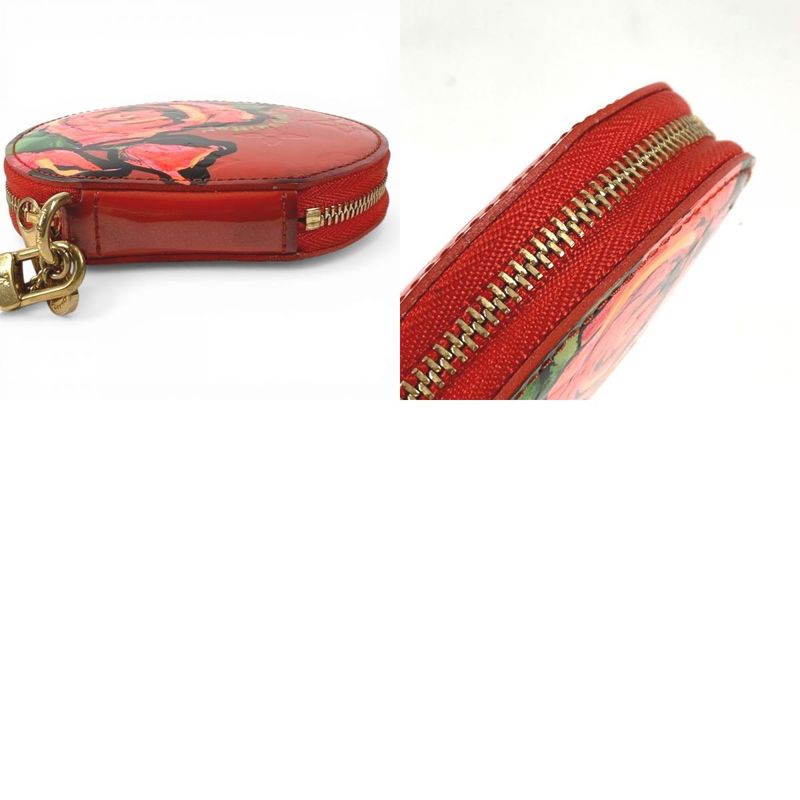 Louis Vuitton Coin Case Porto Monet Chapeau Monogram Vernis Orange Sunset